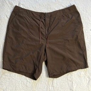 Eddie Bauer Drawstring Hiking Shorts, Brown, Size 20W